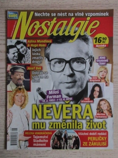 NOSTALGIE, PESTRÝ SVĚT, MILOŠ FORMAN, HELENA VONDRÁČKOVÁ, ADINA MANDLOVÁ A HUGO HAAS, 05/2018