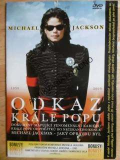 ODKAZ KRÁLE POPU, MICHAEL JACKSON, DOKUMENT DVD FILM HUDBA