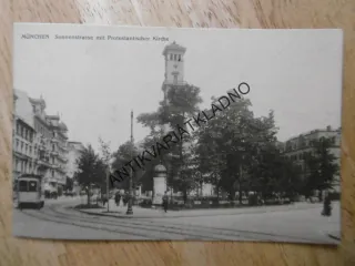NĚMECKO, MÜNCHEN , KOSTEL, TRAMVAJ