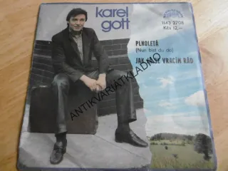 PLNOLETÁ, JAK JÁ SE VRACÍM RÁD, KAREL GOTT, MALÁ DESKA