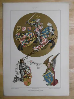 DEKORATIVNÍ TISK 1904 - HERALDIKA, ERB, ERBY, 