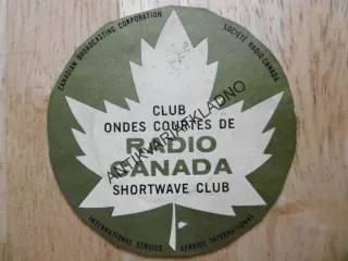 SAMOLEPKA STARÉ RETRO - 1 KS, CAN ADA, KANADA, RADIO SPORT CLUB