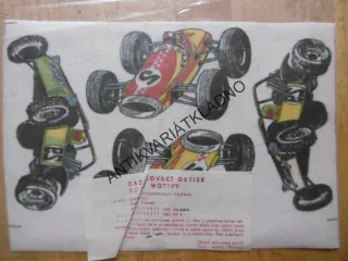ZAŽEHLOVACVÍ OBTISK LÁTKOVÝ NA TRIČKA, FORMULE,
