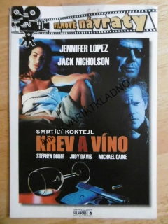 KREV A VÍNO, MICHAEL CAINE, JENNIFER LOPEZ, NICHOLSON, DVD FILM