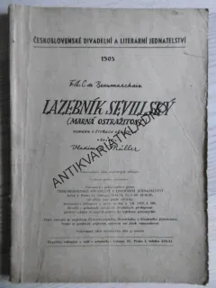 LAZEBNÍK SEVILLSKÝ, DIVADLO KOMEDIE O 4 DĚJSTVÍCH, SCÉNÁŘ, 1950, **an