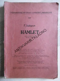 HAMLET, DIVADLO KOMEDIE O 4 DĚJSTVÍCH, SCÉNÁŘ, 1954, **an