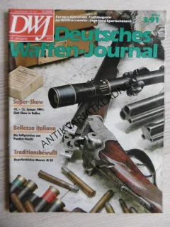 DWJ -DEUTSCHES WAFFEN-JOURNAL, 3/91, NĚMECKY, ČASOPIS ,ZBRANĚ, 