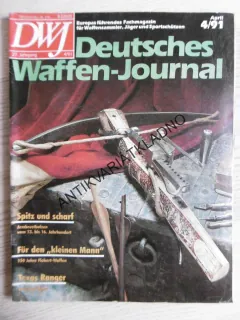 DWJ -DEUTSCHES WAFFEN-JOURNAL, 4/91, NĚMECKY, ČASOPIS ,ZBRANĚ, 
