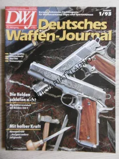 DWJ -DEUTSCHES WAFFEN-JOURNAL, 1/93, NĚMECKY, ČASOPIS ,ZBRANĚ, 