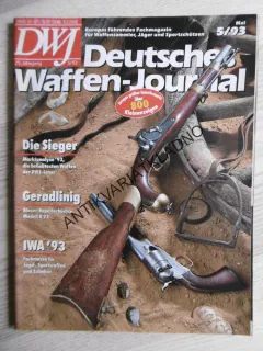 DWJ -DEUTSCHES WAFFEN-JOURNAL, 5/93, NĚMECKY, ČASOPIS ,ZBRANĚ, 