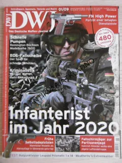 DWJ -DEUTSCHES WAFFEN-JOURNAL, 1/09, NĚMECKY, ČASOPIS ,ZBRANĚ, 