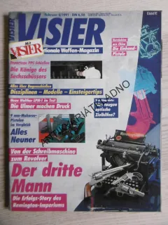 VISIER, 2/1991, NĚMECKY, ČASOPIS ,ZBRANĚ, 