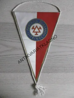 VLAJKA, VLAJEČKA  - TŘINEC, TJ TŘINECKÉ ŽELEZÁRNY, FOTBAL, KOPANÁ, (BÍLÉ LEMOVÁNÍ)