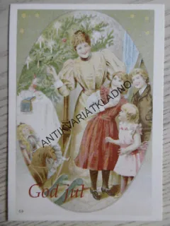NORSKÉ VÁNOCE, GOD JUL, MERRY CHRISTMAS, VESELÉ VÁNOCE, MAMINKA, DĚTI, HOLKY, DĚVČATA, VÁNOČNÍ STROMEČEK, HRAČKY