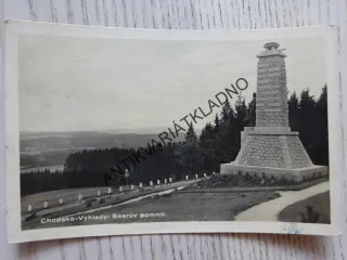 CHODSKO, VÝHLEDY, BAARŮV POMNÍK, OKRES DOMAŽLICE, 1948