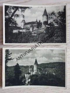 KŘIVOKLÁT, HRAD, OKRES RAKOVNÍK, 1952, 2 KUSY