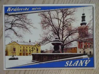SLANÝ, NÁMĚSTÍ V ZIMĚ, OKR. KLADNO,
