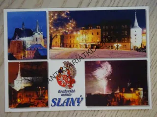 SLANÝ V NOCI, ERB, ZNAK, OKR. KLADNO,