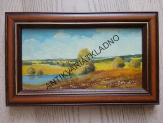 OBRAZ - ORIGINÁL AKVAREL X AKRYL-?,-, KRAJINA NA PODZIM 