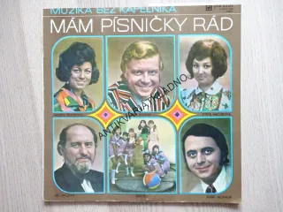 MUZIKA BEZ KAPELNÍKA, MÁM PÍSNIČKY RÁD, DECHOVKA, LIDOVÉ PÍSNĚ, LP