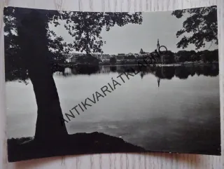 TÁBOR, POHLED OD STŘEDOVĚKÉ PŘEHRADY JORDÁN Z ROKU 1492, 1960