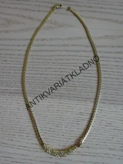 ŠPERK ŘETÍZEK S KAMINKY, STARÁ OZDOBA RETRO