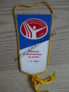 VLAJKA, VLAJEČKA - ČESKOSLOVENSKÁ SPARTAKIÁDA, 1980, KLADNO