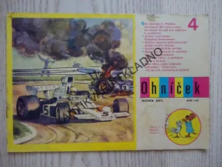 OHNÍČEK 4/1974, KOMIKS, NEPRAKTA, SEKORA, BURIAN