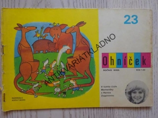OHNÍČEK 23/1973, KOMIKS, NEPRAKTA, SEKORA, BURIAN