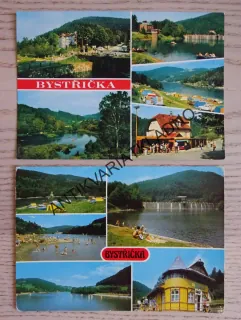BESKYDY, BYSTŘIČKA, PŘEHRADA, OKRES VSETÍN, 2 KUSY