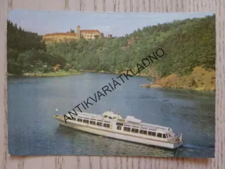 HRAD BÍTOV, ŘEKA DYJE, 1967, LOĎ, OKRES ZNOJMO
