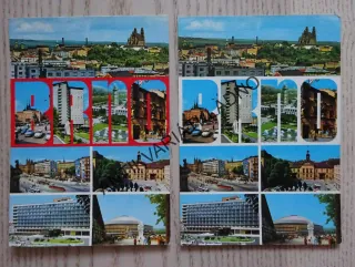 BRNO, PETROV, NÁMĚSTÍ, HOTEL CONTINENTAL, VYHLÍDKOVÁ VĚŽ, PLZEŇSKÁ PIVNICE STOPKA, 2 KUSY