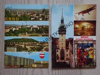 BRNO, STARÁ RADNICE, ŠPILBERK, NÁMĚSTÍ, 2 KUSY