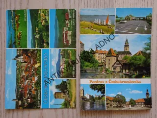 ČESKÝ KRUMLOV, ČESKOKRUMLOVSKO, FRYMBURK, ROŽMBERK, ZLATÁ KORUNA, VYŠŠÍ BROD, KLEŤ, LIPNO, 2 KUSY