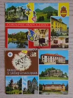 HRADY A ZÁMKY ČESKOLIPSKA, SKALNÍ HRAD SLOUP, BEZDĚZ, ZÁKUPY, LEMBERK, OKRES ČESKÁ LÍPA, 2 KUSY