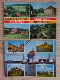 ČESKOLIPSKO, SEVEROČESKÝ KRAJ, SVĚTLÁ POD LUŽÍ, MAŘENICE, KROMPACH, HEŘMANICE, OKRES ČESKÁ LÍPA, 2 KUSY
