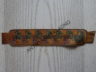 KOŽENÁ ZÁLOŽKA STARÁ RETRO 6 TRPASLÍKŮ, KŮŽE, 