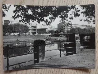 PŘEROV, NÁBŘEŽÍ 1. MÁJE, ŘEKA BEČVA, 1971