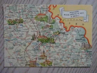 NÁCHOD, NOVÉ MĚSTO NAD METUJÍ A OKOLÍ, MAPA