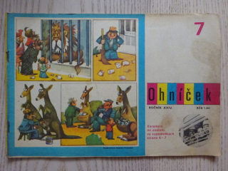 OHNÍČEK 7/1973, KOMIKS, NEPRAKTA, SEKORA, BURIAN