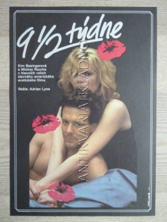9 A 1/2 TÝDNE, FILM USA, R: LYNE, H: BASINGER, ROURKE, PL: JODAS, PLAKÁT 578