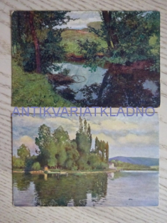JEZERO, OSTRŮVEK, POTOK, LOUKA, 2 KUSY