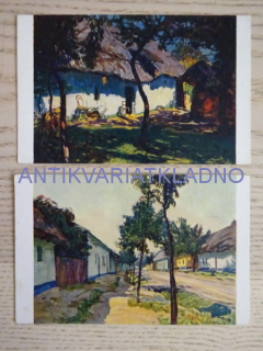 VESNICE, VENKOV, CHALUPA, STAVENÍ, KALVODA, 2 KUSY
