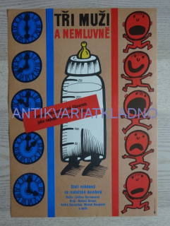 TŘI MUŽI A NEMLUVNĚ, FILM FR, R: SERREAU, H: GIRAUD, DUSSOLLIER, PLAKÁT 322