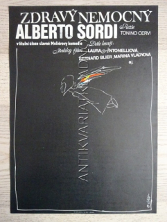 ZDRAVÝ NEMOCNÝ, FILM IT, R: CERVI, H: SORDI, ANTONELLI, BLIER, VLADY, PL: VLACH, PLAKÁT 445
