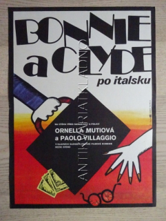 BONNIE A CLYDE PO ITALSKU, FILM IT, R: STENO, H: MUTI, VILLAGGIO, PL: FIŠER, PLAKÁT 512