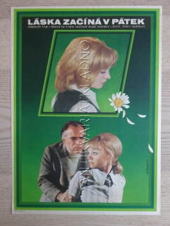 LÁSKA ZAČÍNÁ V PÁTEK, FILM RUM, R: CALOTESCU, PL: JAROŠ, PLAKÁT 865