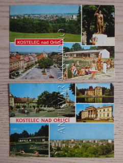 KOSTELEC NAD ORLICÍ, OKRES RYCHNOV NAD KNĚŽNOU, 2 KUSY