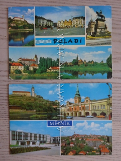 MĚLNÍK, POLABÍ, LABE, 2 KUSY