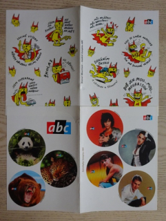 SAMOLEPKY, PŘÍLOHA ČASOPISU ABC, 2 KUSY